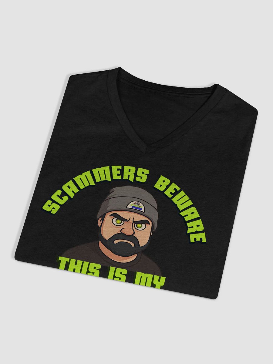 Scammers Beware V Neck Ladies T-Shirt product image (41)