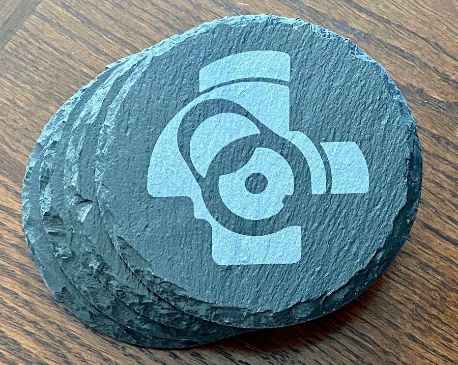 AK-47 Bolt Face logo - Slate Coasters - Set of 4 Custom Laser Engraved product image (3)