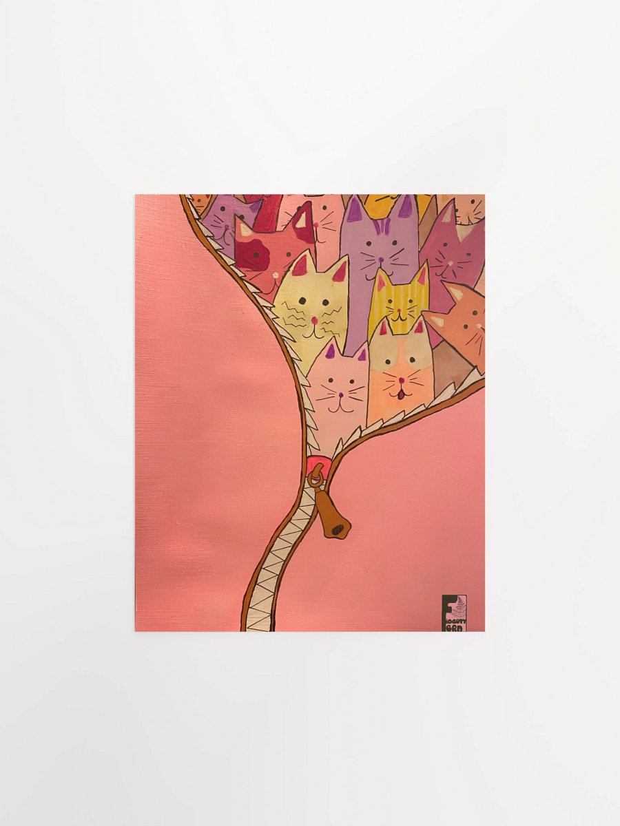 "Unleash The Cats" Poster Print (Pink) product image (1)
