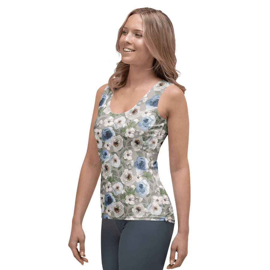 Grey Roses Tank Top product image (3)