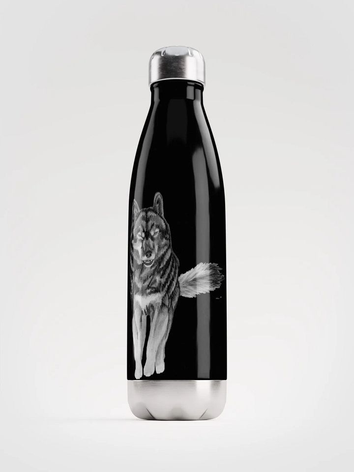 Wolf Drawing Water Bottle product image (1)