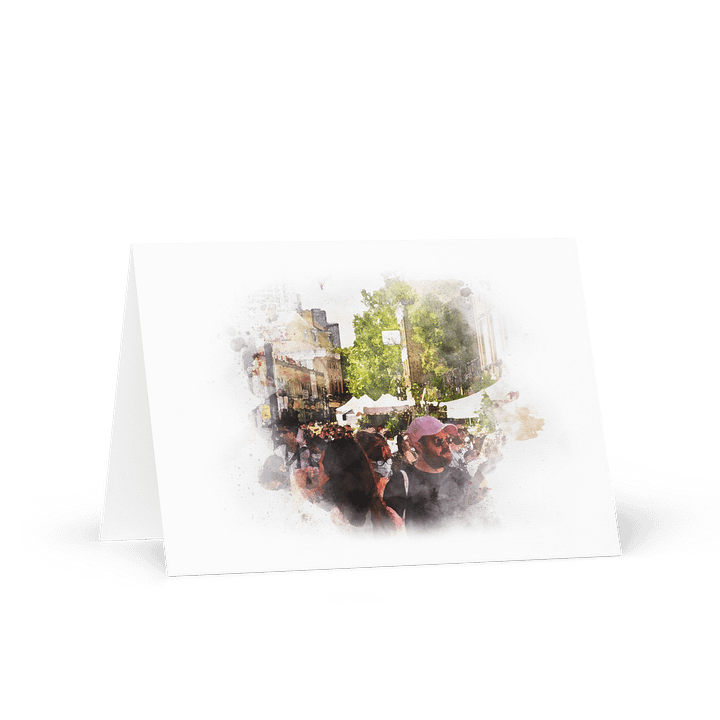 Columbia Road Market Scene Greeting Card product image (1)