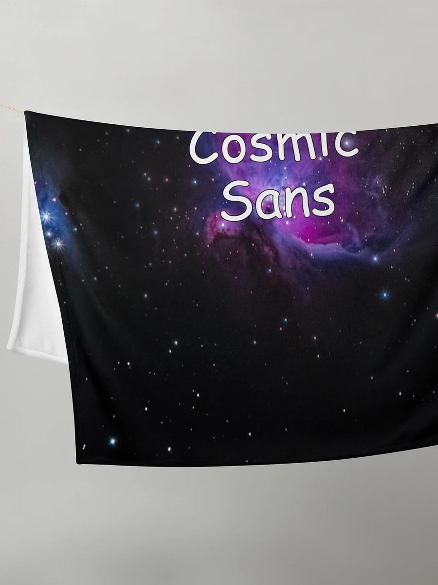 Cosmic Sans fleece throw blanket product image (3)