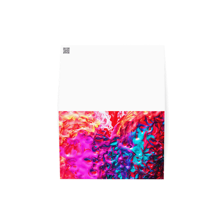 Neon Abstract Greeting Card Vibrant Psychedelic Fluid Acrylic Swirl product image (2)