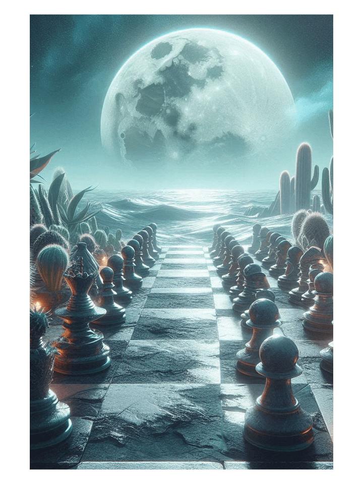 Lunar Chess Match Enhanced Matte Paper Poster product image (1)