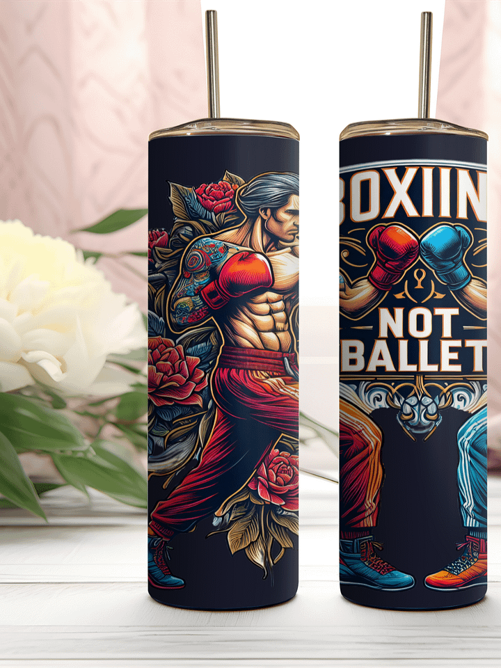 Boxing Not Ballet Rumble & Grace Glossy Stainless Steel Tumbler product image (2)