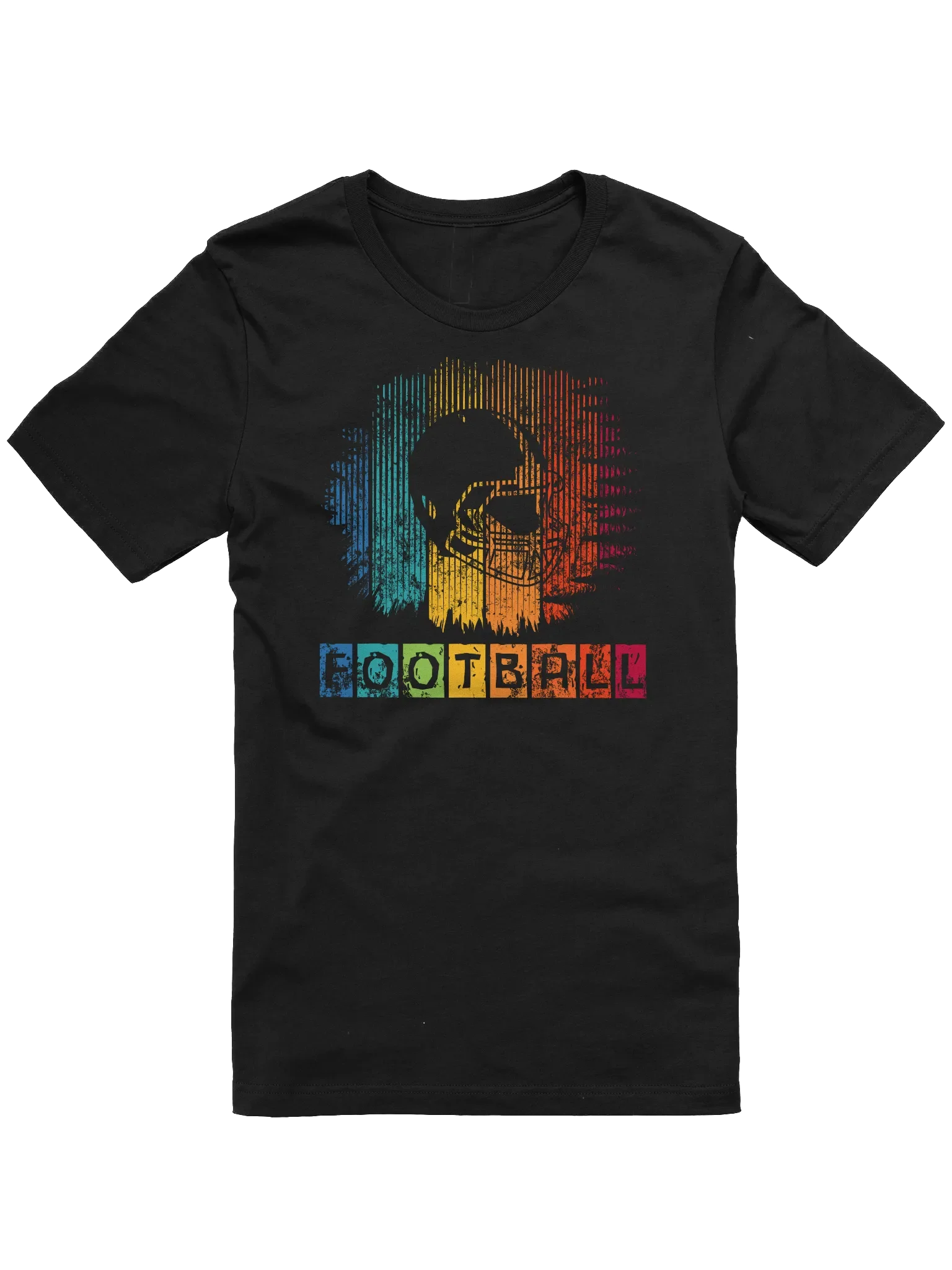 Retro Football Helmet T-Shirt – Vintage Grunge Sports Tee for American Football Fans product image (10)