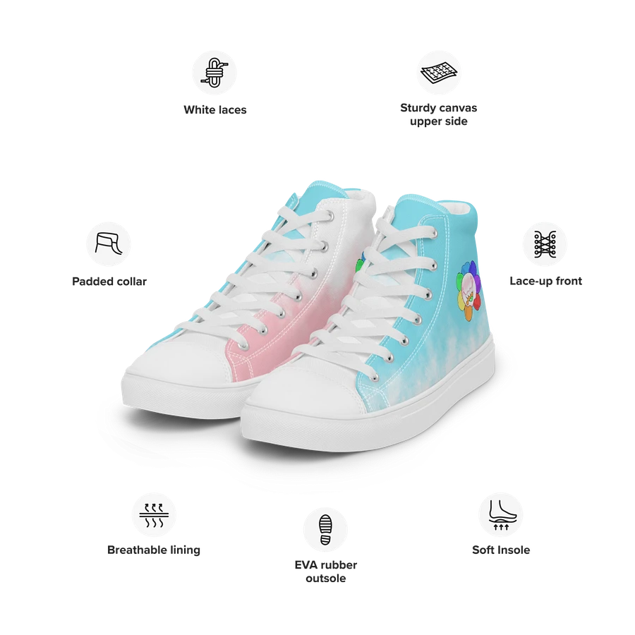 Pastel Blue, Pink and White Flower Sneakers product image (19)