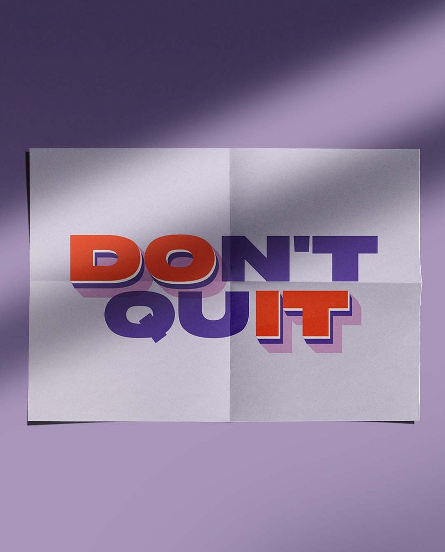 Don't Quit Quote Affirmation Printable Wall Art Decor - Instant Download product image (3)