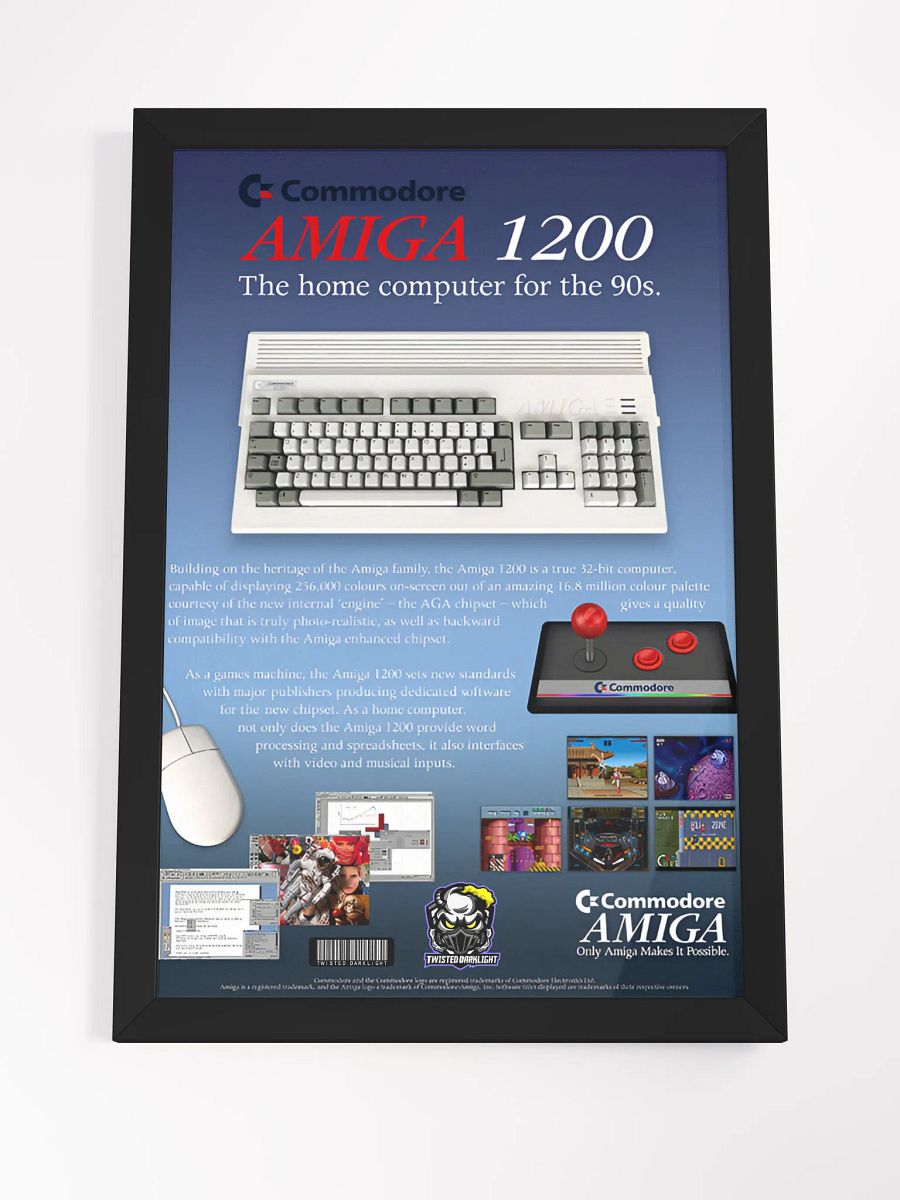 Retro Poster: Amiga 1200 Advertisement Poster from 1992. - Size 12" x 18" product image (4)