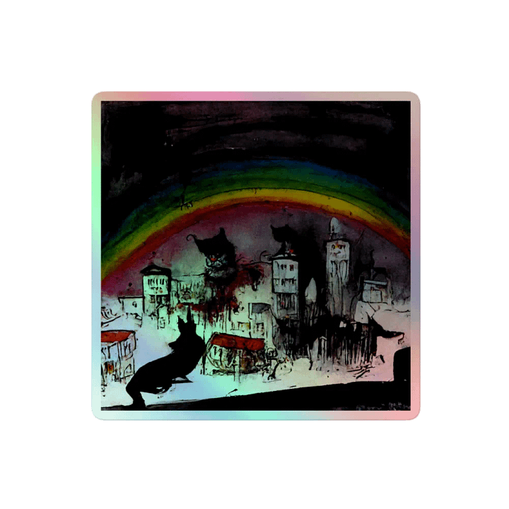 Dreamy City Cats Holographic Sticker Sheet product image (2)