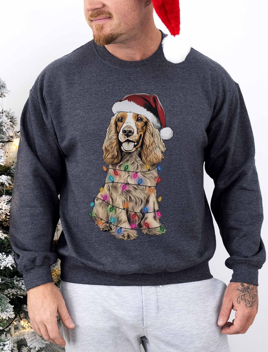 Funny Cocker Spaniel Christmas Sweatshirt for Cocker Spaniel(Orange & White) Paw-rents product image (1)