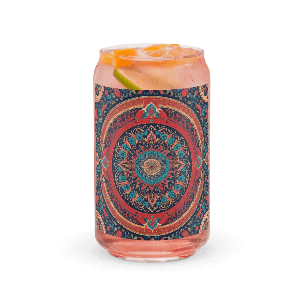 Glass with Persian Carpet Design Mix of Beautiful Colors product image (37)