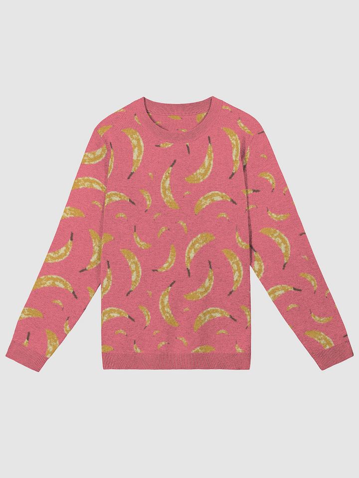 Banana Pattern pink classic fit sweater product image (1)