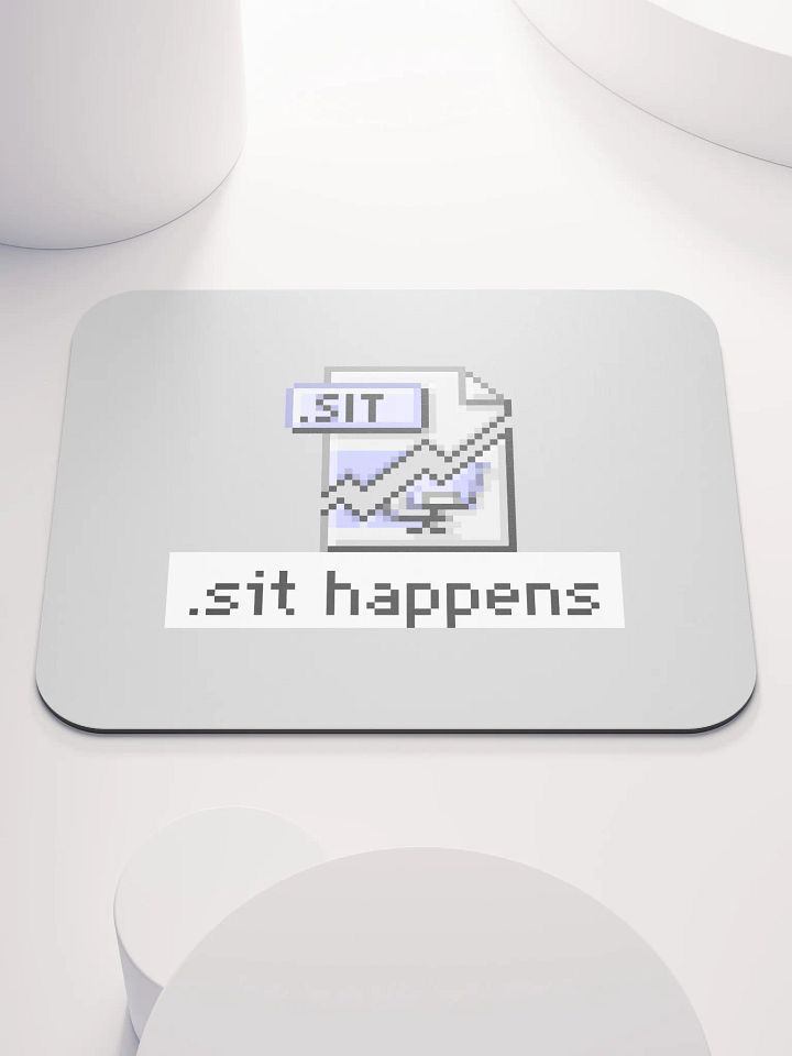 Sit Happens Mouse Pad (Gray) product image (1)