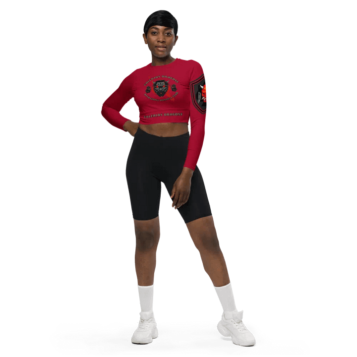 women oni crop top long sleeve (RED) product image (1)