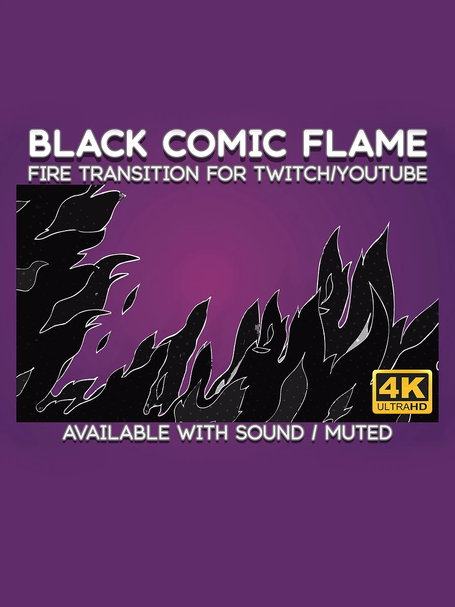 Black Comic Fire Video Transition - Comic Fire Transition for Twitch Stream and YouTube Video product image (4)