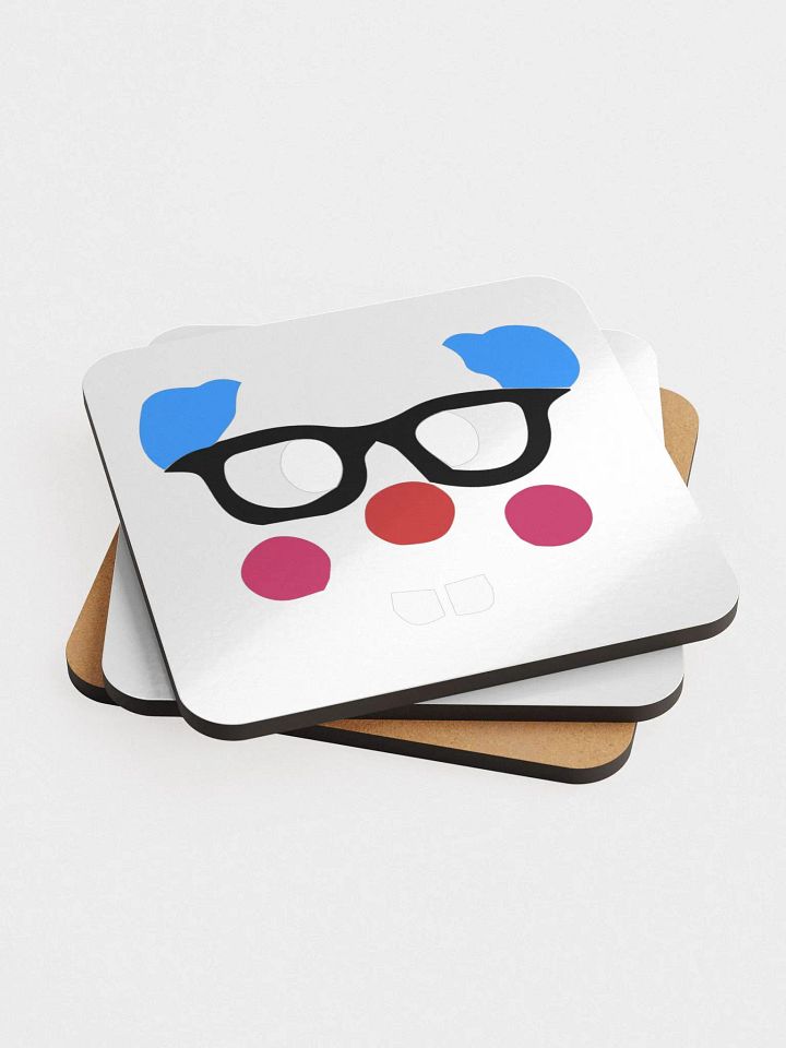 Nerd Clown Glossed Cork Coasters product image (2)