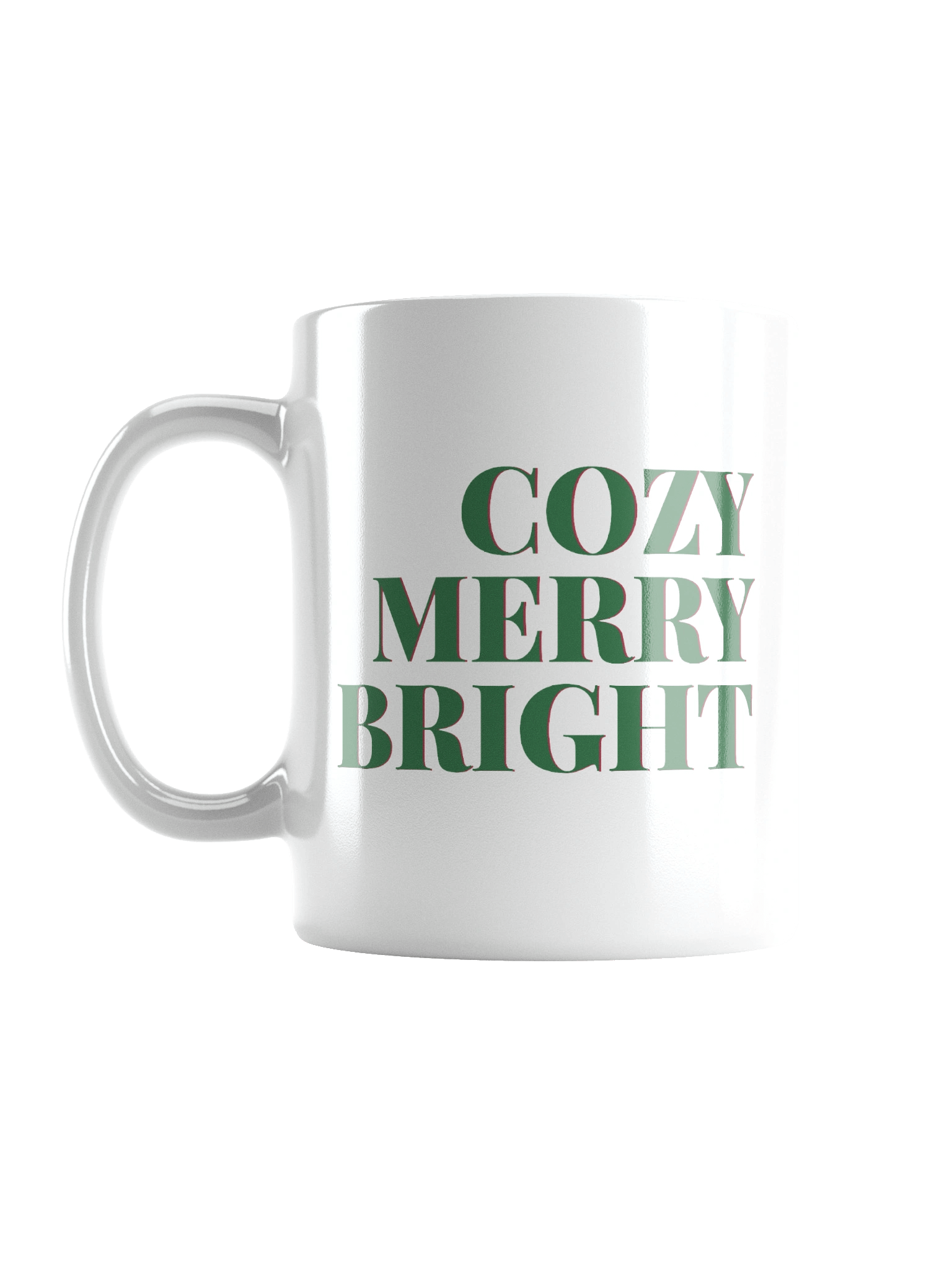 Cozy Merry Bright Christmas Typography Mug product image (3)