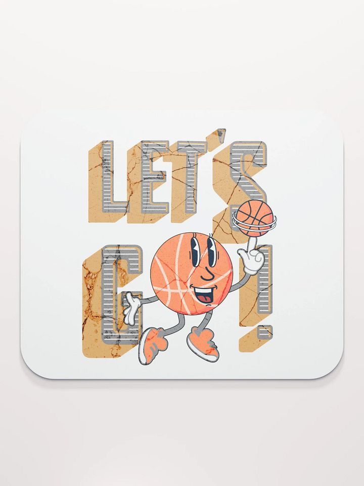 Lets Go Basketball Mascot Spinning Mouse Pad product image (2)