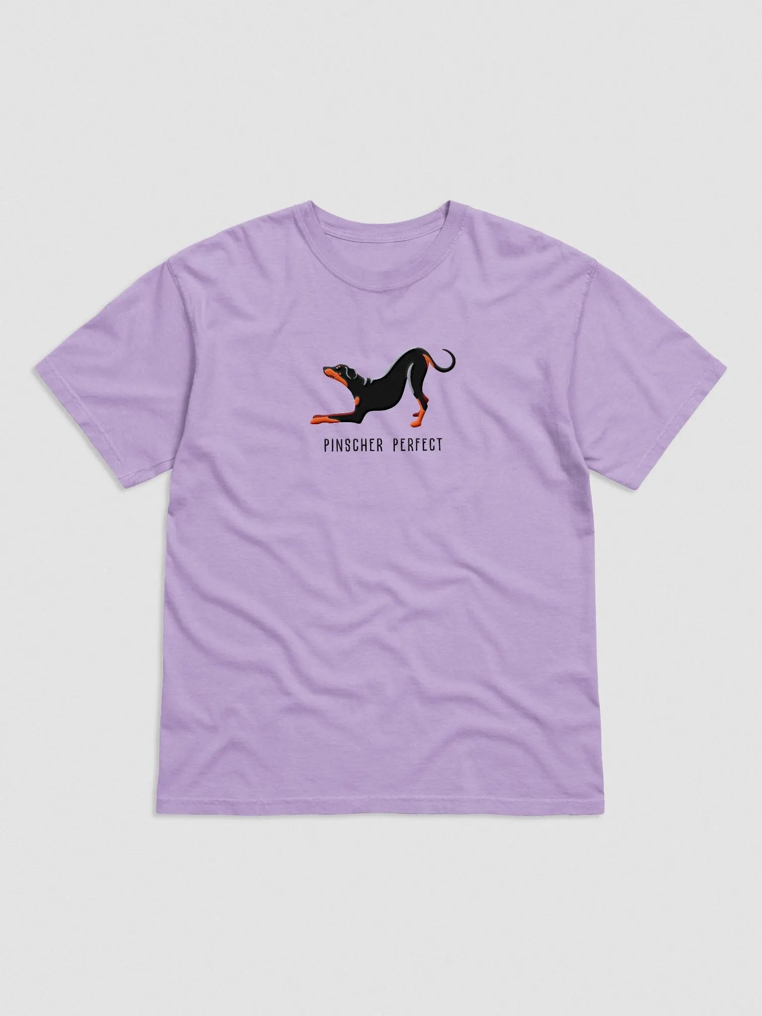 Pinscher Perfect T-Shirt(Embroidered) of a Doberman Pinscher(Full Tail & Ears) product image (4)