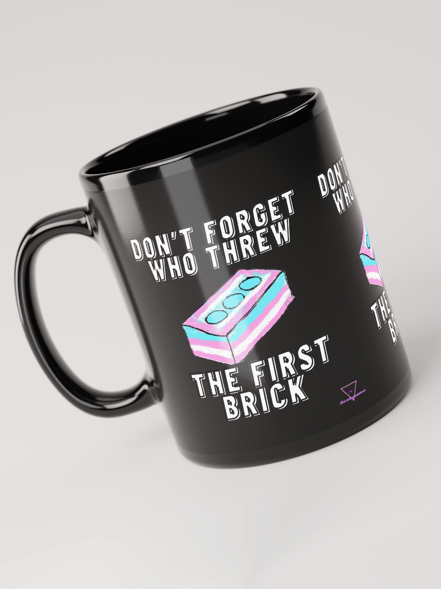 Don't Forget Who Threw The First Brick Mug-Black product image (6)