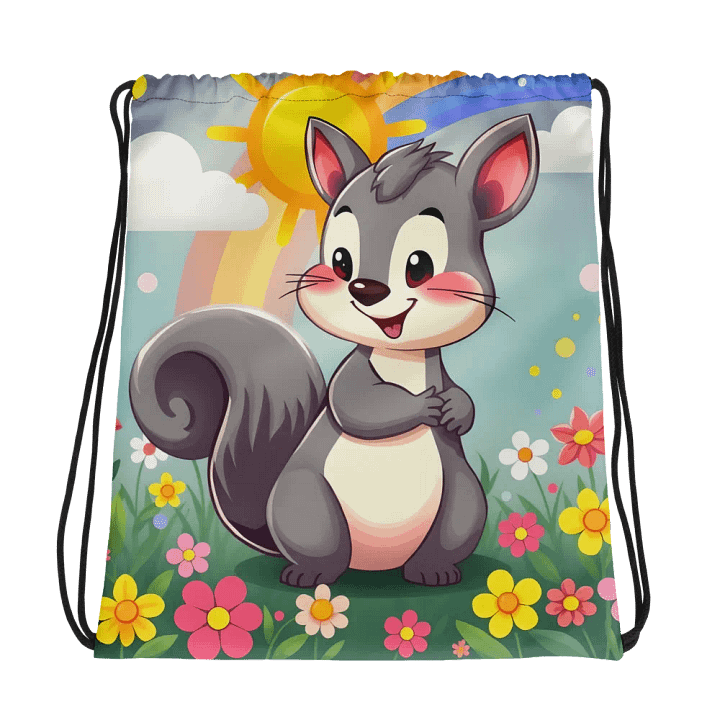 Sunshine Squirrel Drawstring Adventure Bag product image (1)