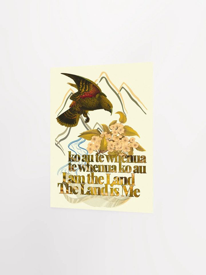 ko au te whenua Kea - Wall Print on Green product image (2)