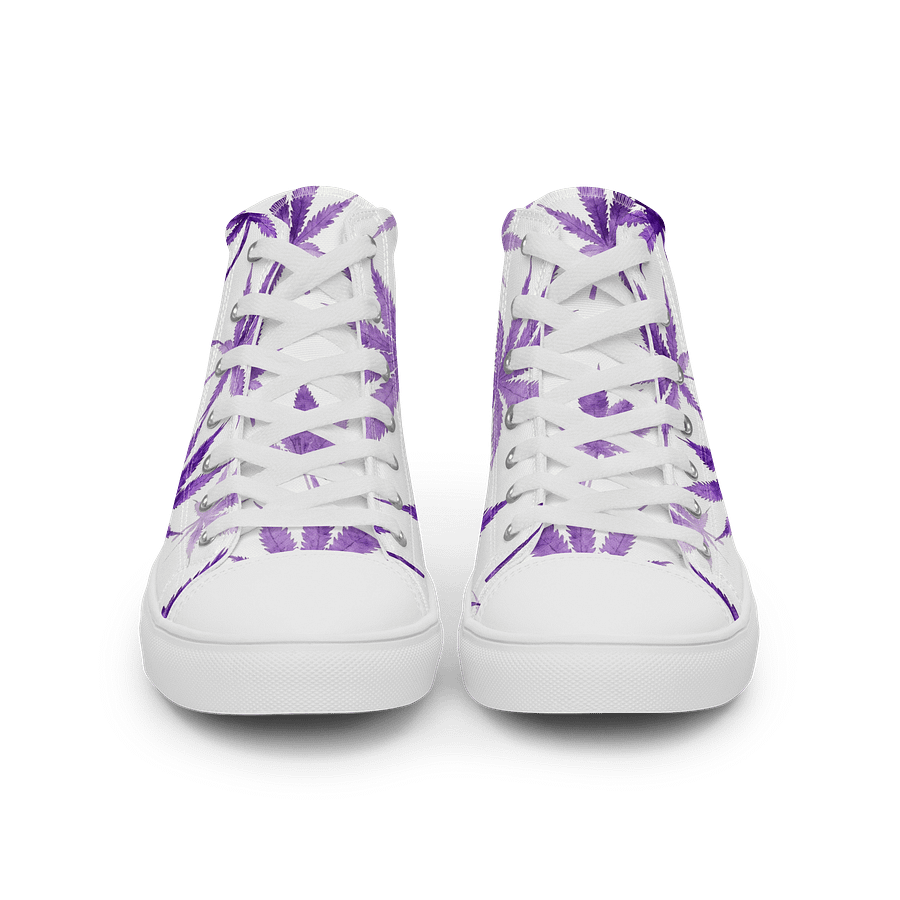 Purple Leaf High Top Canvas Shoes product image (3)