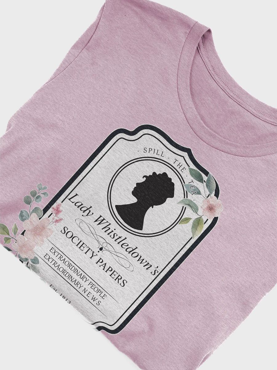 Lady Whistledown Society T-Shirt | Bridgerton Vintage Crest Design product image (20)