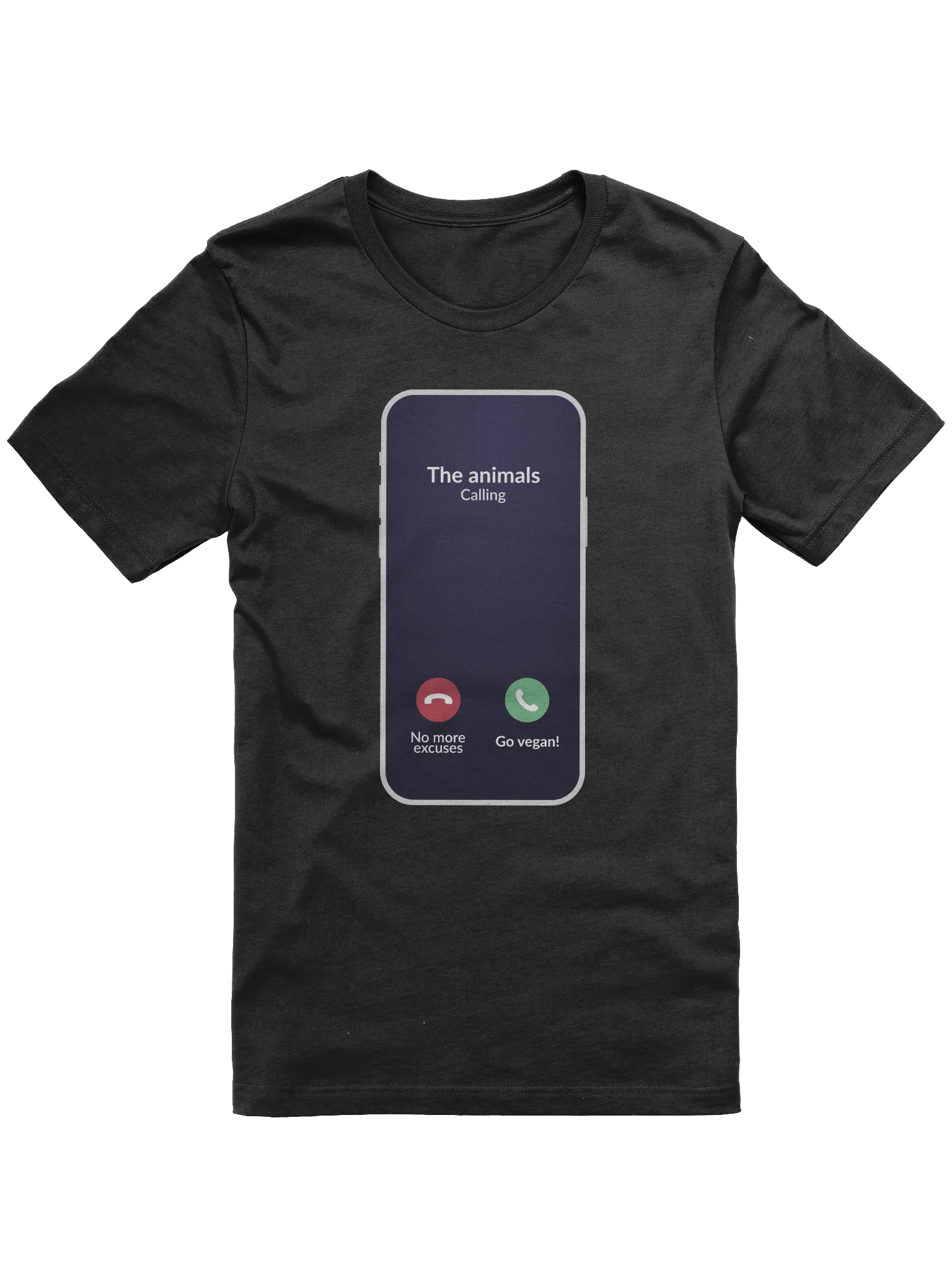 “The Animals Calling - Go Vegan” Unisex Black T-Shirt product image (1)