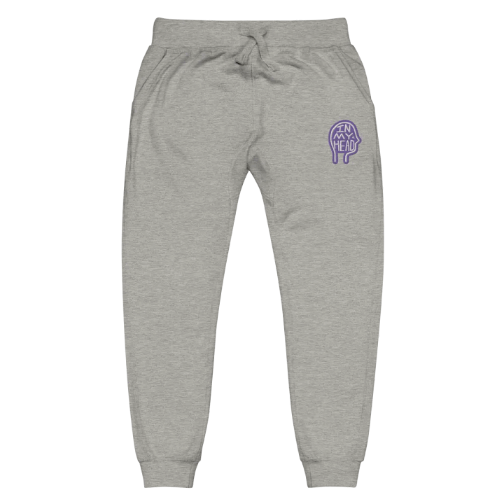 In My Head (purple bubble design 2) embroidered fleece joggers product image (2)