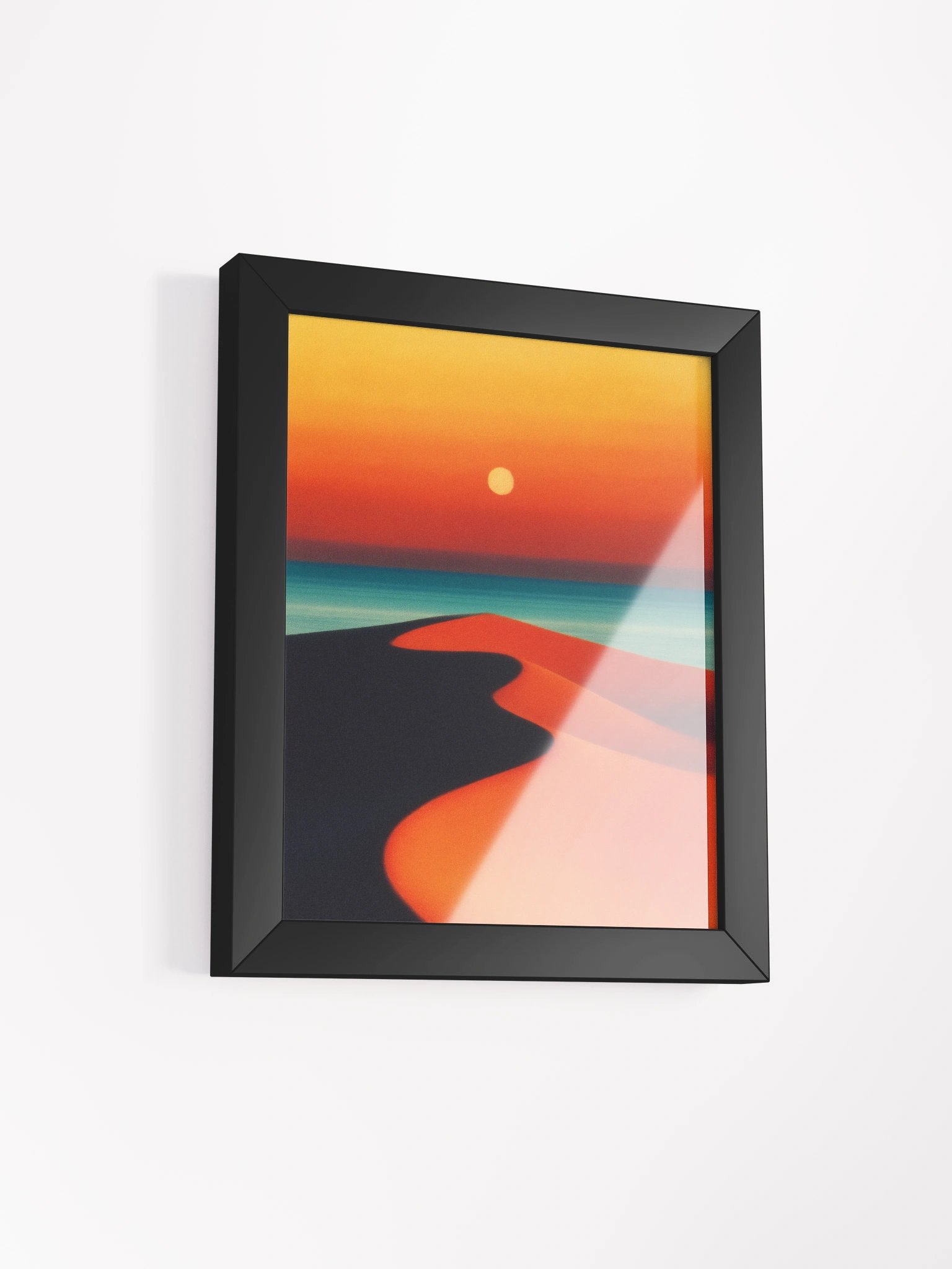 Framed Print - Minimalist Desert Sunset 'Desert Horizon' product image (3)