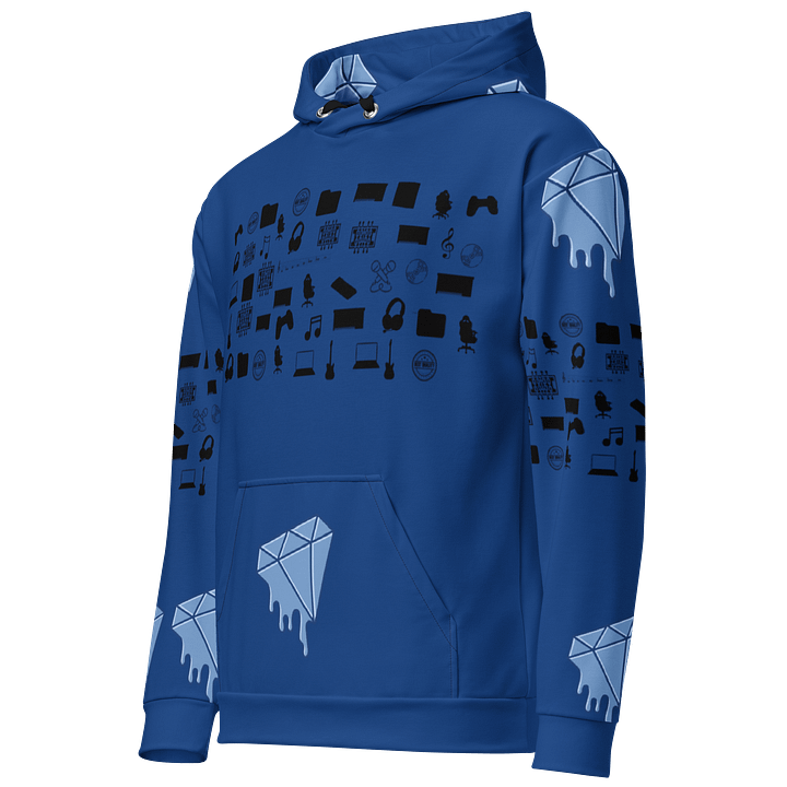 Blue Vlog Academy All-Over Print Recycled Unisex Hoodie product image (2)