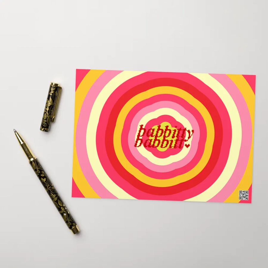 I Love You retro landscape greetings card product image (6)