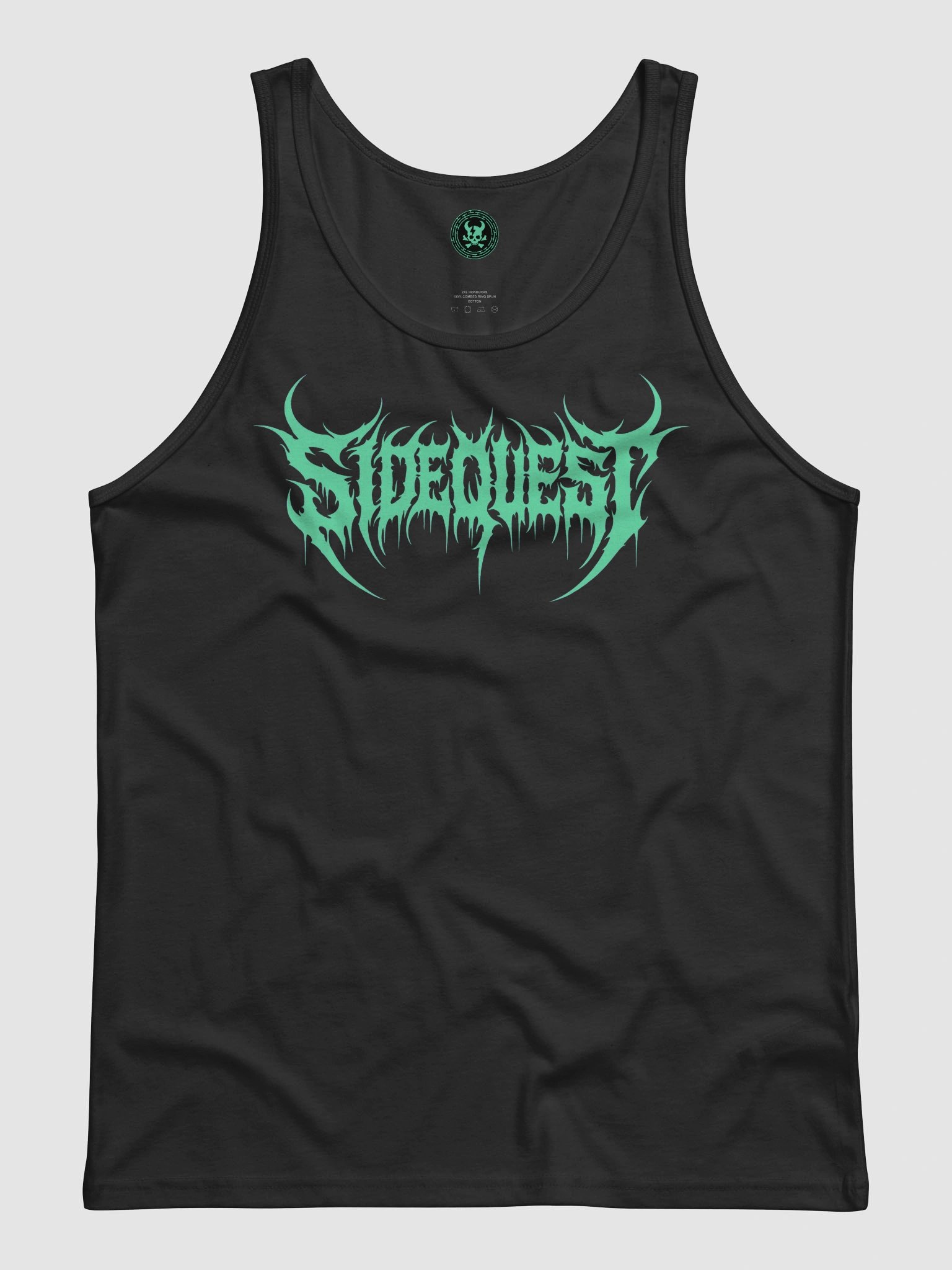 Sidequest Tank (Death Metal Font - Sea Green) product image (1)