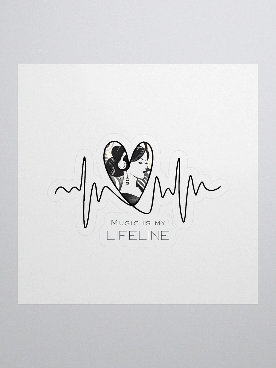 Music is My Lifeline Sticker product image (1)