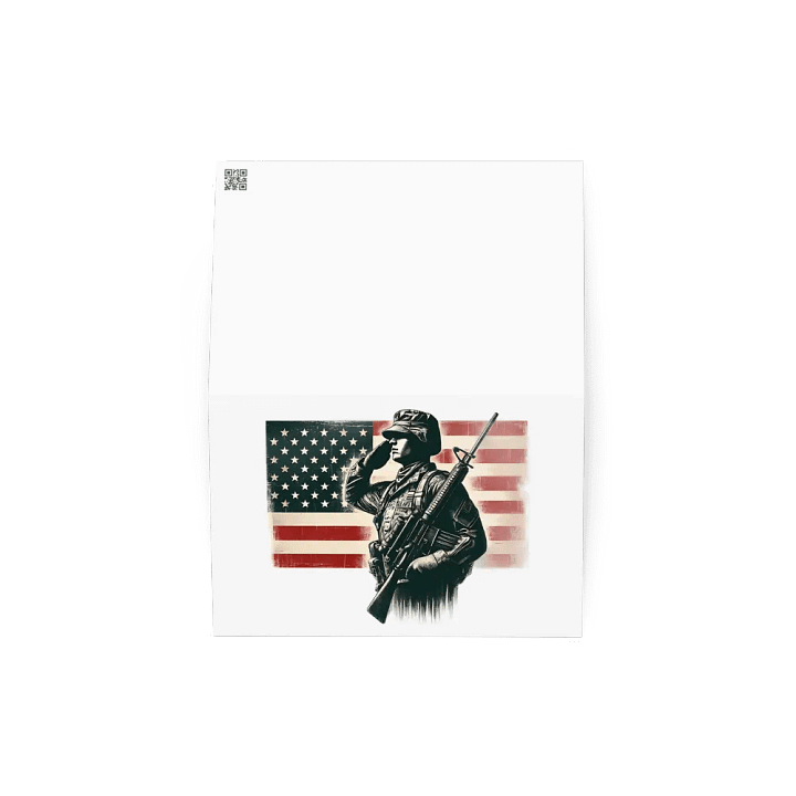 Saluting Soldier - Proud USA Patriotic Tribute Vintage Greeting Card product image (4)