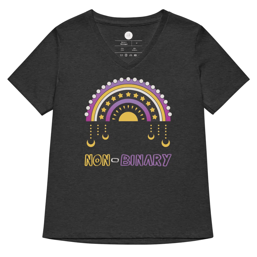 Non-Binary Rainbow V-Neck Tee product image (18)