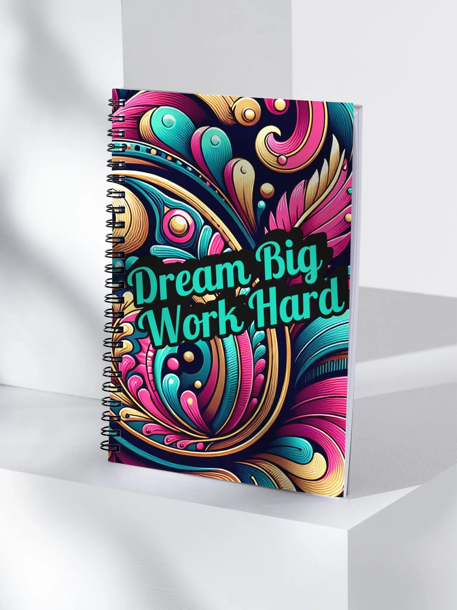 Dream Big Work Hard Motivational & Inspirational Spiral Notebook Journal product image (4)