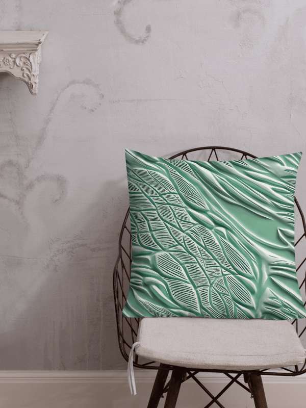 Abstract Seafoam Green Animal Print Premium Accent Pillow product image (3)