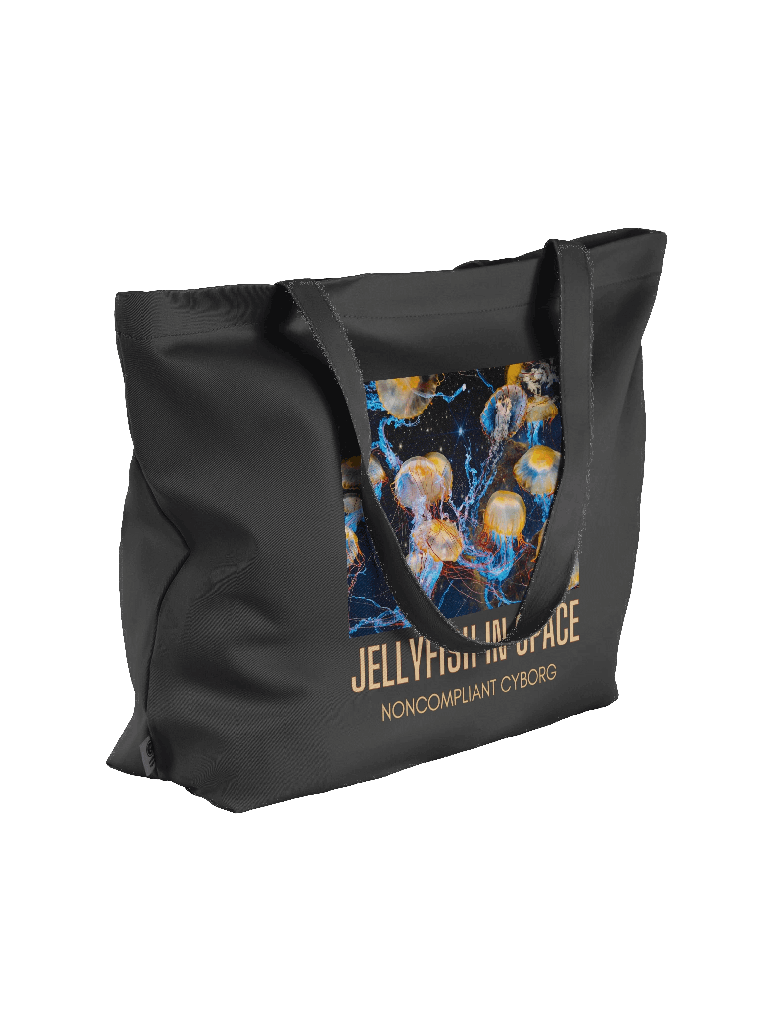 Jellyfish in Space Cotton Tote Bag product image (4)