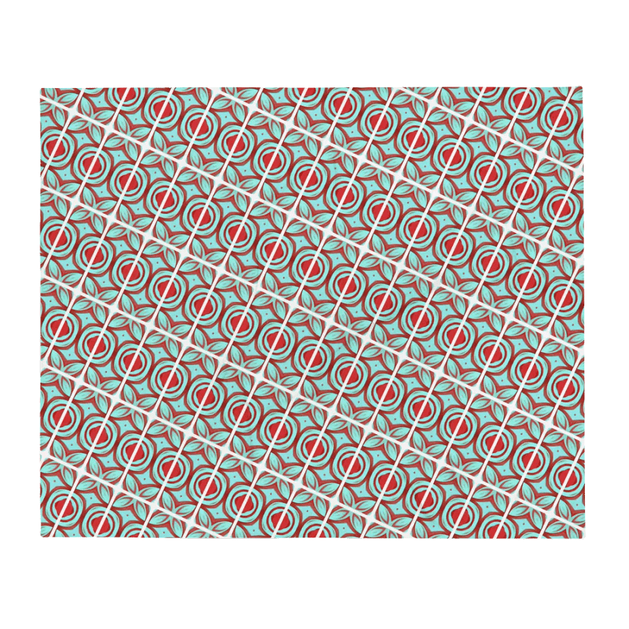 Blue & Red Diagonal Pattern Throw Blanket product image (3)