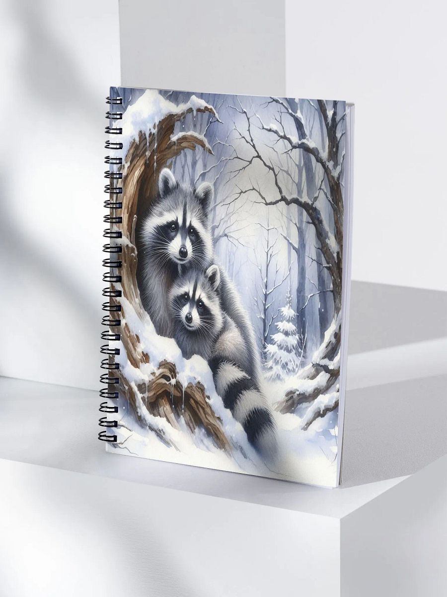 Winter Wonderland Raccoon-Spiral Notebook product image (4)