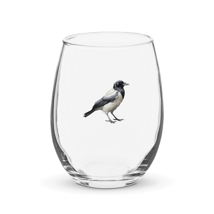 Prestige Crow Stemless Wine Glass - Motif III product image (1)