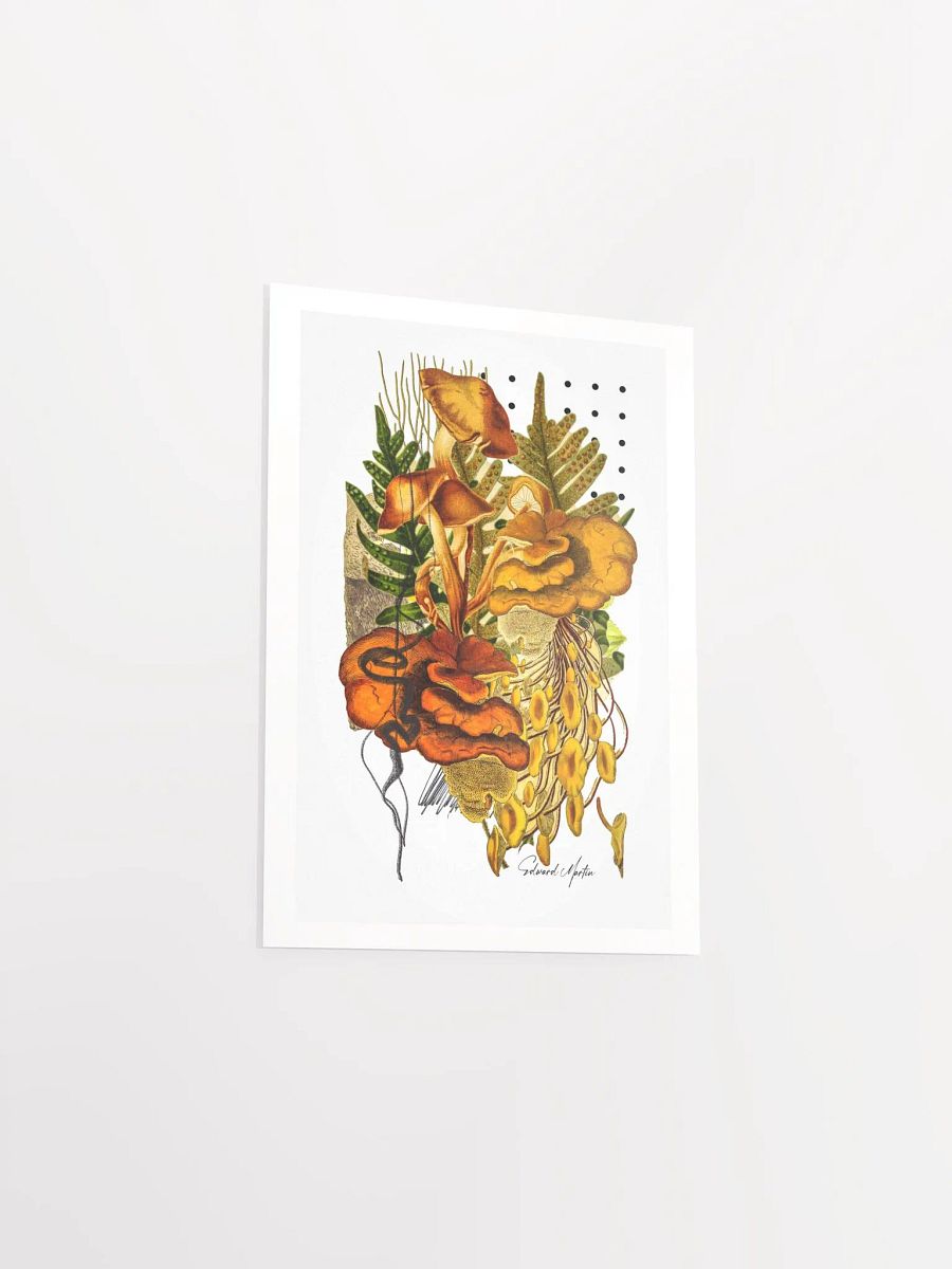 Woodland Collage Print by Edward Martin-Enchanted Foliage: Mushroom Collage Poster product image (4)
