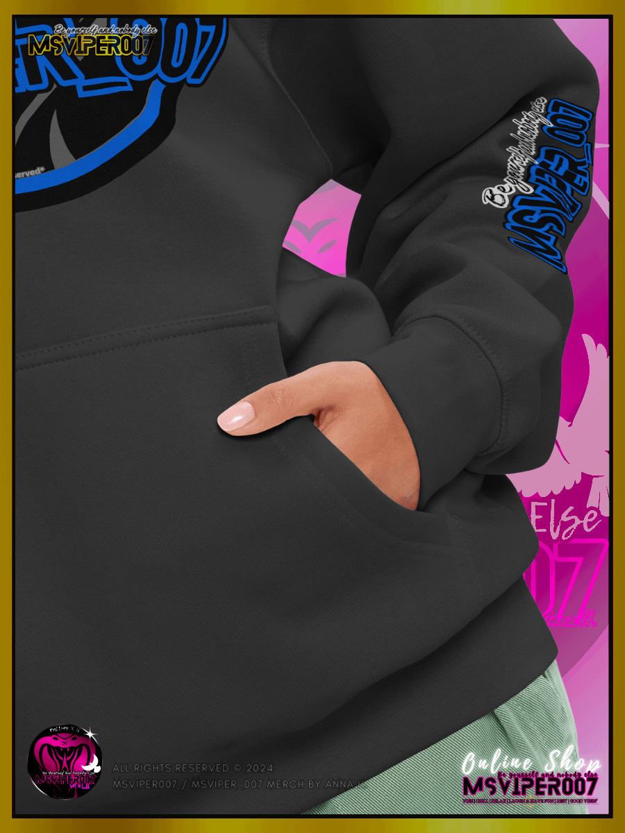 Hoodie - "MsViper_007™ Brand Classic" [blue/blk emblem] - Streetwear/Active Hoodie By Anna H. product image (8)