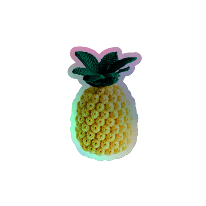CozyAvocado Kiss-Cut Holographic Sticker Sheet Pineapple #1 product image (2)