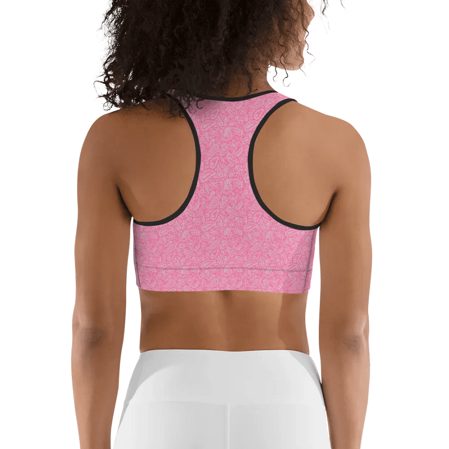 Pink All-Over Print Sports Bra product image (5)