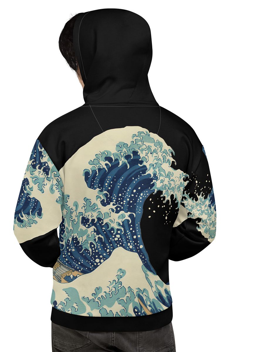 Under the Wave off Kanagawa All-Over Print Recycled Unisex Hoodie product image (6)